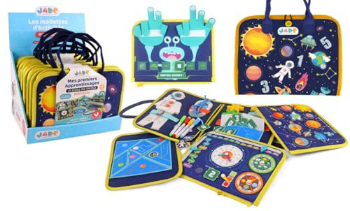 J.A.D.E - Pochette d'Activités Espace - Montessori - 141513 - Jeu Educatif - Multicolore - Tissus - Voyage - Sensoriel - Jeu pour Enfant - Créateur Français - Jade - Pédagogique - À Partir de 3 Ans