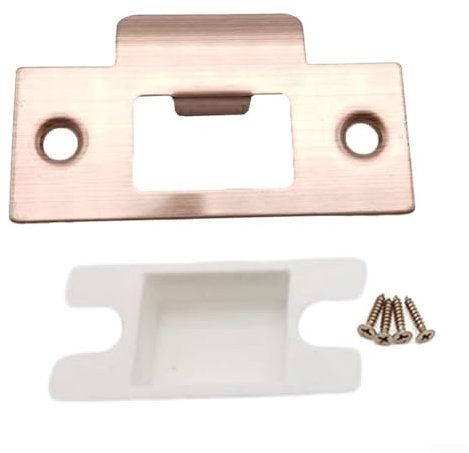 ReachMall Door Lock Reinforcement Plate Set, Garage Door Reinforcement Deadbolt Cover Plate, Door Lock Repair Fixing Plate, For Garage Door(Red ancient)