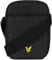 Lyle & Scott Umhängetasche Herren Schwarz | Schultertasche Herren mit zwei Taschen, strapazierfähigem Stoff und Steinadler-Emblem