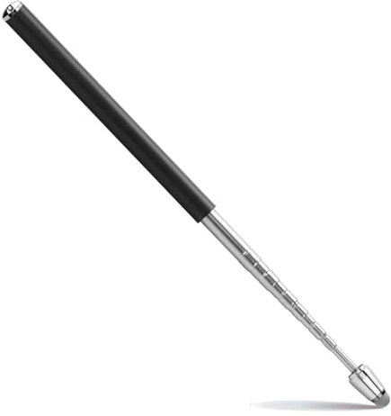 2-in-1 Teleskop-Lehrer-Zeigerstift, glatter Eingabestift für Touchscreen, einziehbares Whiteboard, Präsentationszeiger für Unterricht, Vorlesung, Coaching, 100 cm Verlängerung, Schwarz