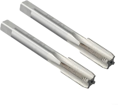 Zilimontt Lot de 2 tarauds filetés en acier rapide 9/16 - 20 TPI pour manivelle de vélo, outil de réparation de pédale de taraud, outil de filetage de précision (9/16-20)