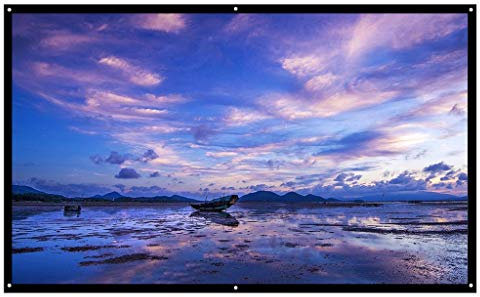 Projector Screen 84'' Portable Projector Screen 16:9 White 84 Inch Diagonal Video Projection Screen Foldable Wall Mounted(60 inch)