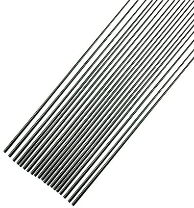 Tige solide en fibre de verre, Tige solide en fibre de verre, barre en plastique d'ingénierie FRP noire, 20 pièces de longueur 500mm/19.68 pouces, diamètre 6mm(Diameter 3mm)