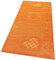 emmevi Alfombra de cocina antideslizante con corazones 3D, lavable, moderna, absorbente, bordada, 57 x 270 cm, naranja