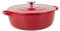 Sitram 716468 Cocotte ronde en fonte émaillée 5,2 litres Ø 28 cm H 10.5 cm - Extérieur Rouge Rubis intérieur Noir - toutes sources de chaleur y compris induction et four - Ideal repas 4 à 5 convives