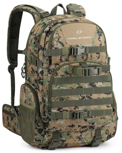 Maelstrom Hunting Backpack for Men Women, Waterproof Hunting Pack with Rain Cover, Long-Lasting 35L Camo Tactical Day Pack for Rifle Bow Gun