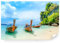 Fototapete Vlies - Vliestapete Tapete Wandtapete Motivtapeten Vliestapeten Wohnzimmer Schlafzimmer Bildtapete Boote am weißen Strand von Phuket in Thailand 368 x 254 cm
