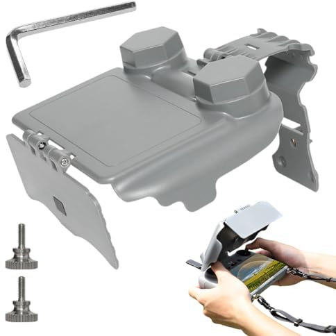 DJI Mini 4 Pro RC-2 Sonnenblende und Fernbedienungsschutz Set,3-in-1 Fernbedienungshalterung mit Bildschirmschutz und Joystick-Schutz