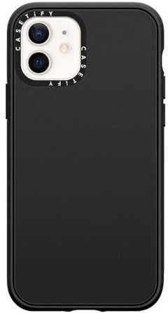 CASETiFY Schutzhülle für iPhone 12, stoßfest, kompatibel mit MagSafe, mattschwarz | 2,5 m, 4-facher Fallschutz in Militärqualität, Mattschwarz