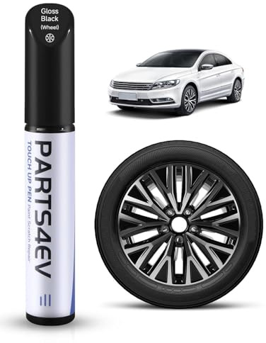 Felgen-Reparaturstift in Glänzend Schwarz - für VW/Volkswagen Felgen mit Black Diamond-Turned Surface - Farbexakte Abdeckung - Abriebfest und wasserdicht