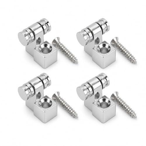QIHAWN 4Pcs Guitar String Tree Guides with Screws, for Strat Tele Guitars | Anti-rust metal string guides, reduce string friction, keep stable tuning, with mounting screws, fits Strat Tele guitars