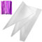 Anpro 100 Stück Cone Tüte Süßigkeitentüten OPP Tütchen 36cm x 18cm + 100 Stück Lila Bindestreifen, transparente Geschenk Verpackung für Schokolade, Bonbons, Puffreis, EINWEG
