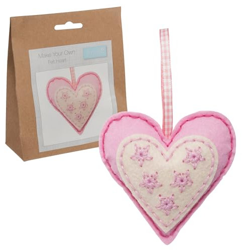 Trimits Felt Decoration Kits, 10 x 10cm, Heart