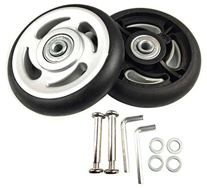 Rhinenet Paar Ø 85mm Gepäckräder Gepäckrad Ersatz Wheels Rad Räder Kofferräder Koffer Räder für Gepäck Koffer