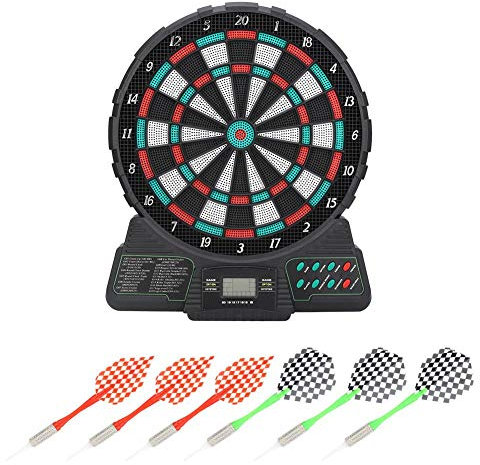 Elektronische Dartscheibe, Darts/Automatic Scoring Dart mit LED Digital Score Display Tipps Spielzeug Dart Dartboard Set Sound Reminding