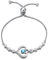 Agvana Damen Armband Herz, 925 Sterling Silber Infinity Armband Geburtsstein Armbänder, März Geburtsstein Erstellt Aquamarin Verstellbare Armband Edlen Schmuck Geschenk für Frauen