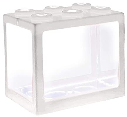 Fisch Schüssel Mini Aquaponic Fish Tank Dekorative stapelbare Acryl Kleine Beta Fisch Behälter für Office Teetisch Dekor Fisch Bowls Weiß