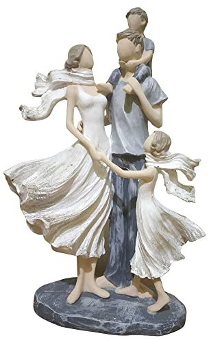 Winsome Collection Mother Father Baby Love Statue Family Love Couple Statue Sculpture for Showpiece Gift Home Décor Office Décor Polyresin Multicolor Pack of 1 (Family - 001)