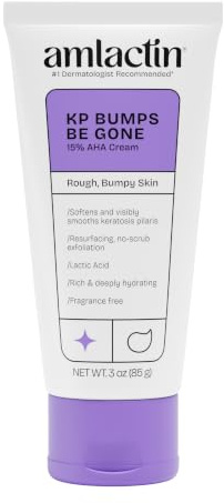 AmLactin KP Bumps Be Gone Hydrating Cream, Moisturizing Cream For Rough and Bumpy Dry Skin, 3 Oz Tube
