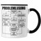 Trendation - Ingenieur Geschenk Tasse Mathematiker Kollege Maschinenbau Spruch Geschenkidee Männer (Schwarz)