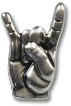 Heavy Metal Pin Anstecker Headbanger Mano Cornuta Pin Rockhand Pin Metal Hand Anstecker Rockhand Headbanger Metal Pin