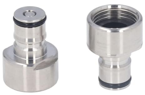 Ball Lock Conversion Kit, 5/8 FPT Keg Coupler Adapter Edelstahl Ball Lock Quick Disconnect Conversion Kit Kugelsperre Keg Coupler Adatper für A D S G Typ Bierfass