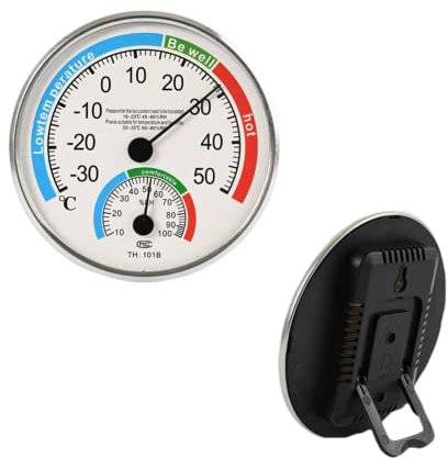 DAZZLEEX 1 pz termometro igrometro termo analogico umidità stanza controllo clima interno interno ed esterno temperatura display lcd