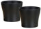 scheurich 2er Set Keramik Pflanztopf Farbe anthrazit 19,1 cm Durchmesser 16,0 cm Höhe 0,8 gl