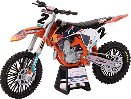 New Ray | Moto Miniature KTM 450 SX|F 2022 | Réplique Cooper Webb N°1 | Modèle Réduit 1:12 | Métal Moulé | Licence Officielle KTM | Collection Motocross | Idée Cadeau Passionnés | Dès 5 Ans | 58353