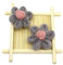 Wambere 10 Stück Blumen Patches Gestrickte Blümchen Gestickte Applikationen zum Aufnähen für DIY-Handyhüllen-Zubehör zum Aufhängen als Ornament,Kleidung T-Shirt Rucksack Hoodies Schuhe,Grau