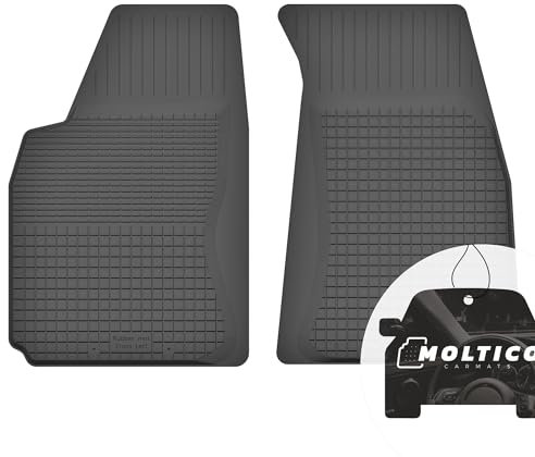 moto-MOLTICO Vorne Gummimatten Auto, 2-teiliges Set, Allwetter Gummi Fußmatten mit Rand, Antirutsch & Wasserfest Autoteppiche - passend für Peugeot 106 1991-2003