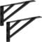 VANROUG Countertop Support Brackets,406 x 228 mm Heavy Duty Shelf Brackets,Wall Mounted Solid Shelf Brackets, L Brackets Floating Shelf Bracket for Scaffold Board Worktop Shelves Desk, Max Load 400lbs