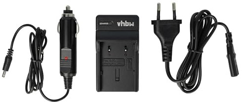 vhbw Ladegerät kompatibel mit JVC GZ-MG77 Kamera Camcorder/Akku - Ladeschale, Kfz-Adapter, Ladestandsanzeige, 8,4 V