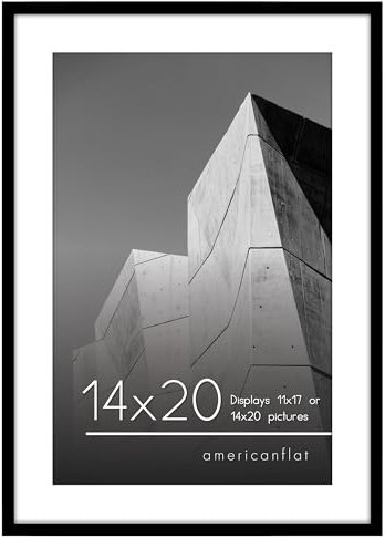 Americanflat Cadre Photo Noir de 30x45 cm – Utilisation comme Cadre Photo à Bordure Fine de 30x45 cm avec Passe-partout ou Cadre de 35x50 cm sans Passe-partout