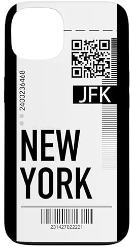 Hülle für iPhone 13 New York Air Flugticket Handyhülle Boarding Pass City