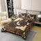 richhome 155x220 Größe Bettbezug Set Western Cowboy 100% Reine Baumwolle Bettwäsche Set Rustikale Texas Star Hufeisen Komfortbezug Kuhfell Holz Plank Quilt Cover Luxus Soft