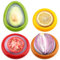 Avocado Storage Container-4pcs Fruit and Vegetable Storage Containers, Reusable Refrigerator Lemon Keeper Onion Storage Containers With Lid Easy To Clean For Apples, Garlic, Potatoes, Tomato(4)