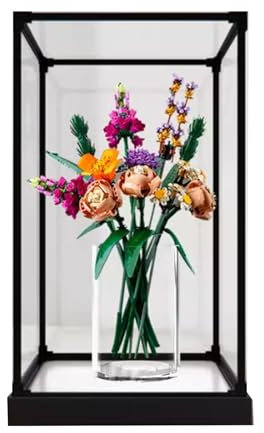 Acrylic Display Clear Collector's Box, Compatible with Lego 10280 Flower Bouquet Roses Building Block Model Dust Storage Box Display Box (Box Only) (Style 1)