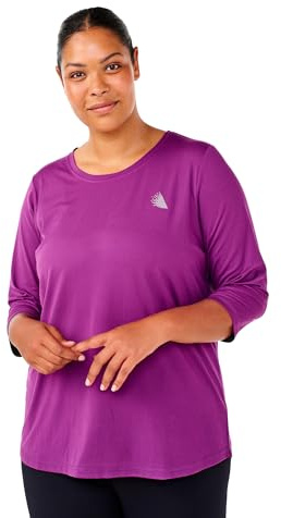 Zizzi Active by Große Größen Damen Trainingsshirt mit 3/4-Ärmeln Gr Gr XL Charisma