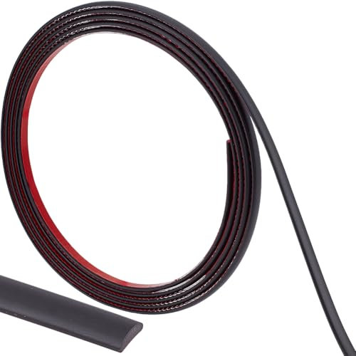 CRASPIRE 3M Flexible Molding Trim Peel and Stick Black Self Adhesive Waterproof Wall Mirror Corner Round Edge Tile Trim Ceiling Countertop for Floor Furniture Baseboard Border Door