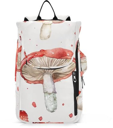 Foiosoh Tennis-Rucksack für Erwachsene, niedlich, robust, rote Pilze, 3 Schläger, Badminton-Schultertasche für Tennis, Badminton, Pickleball