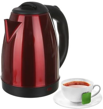 Bollitore elettrico 1,8 L 1500 W rosso in acciaio