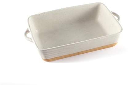 Hanseküche Pirofila grande per 4 persone in ceramica di alta qualità | Ideale per lasagne, torte salate, tiramisù | Teglia da forno, (Bianco)