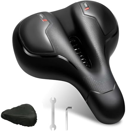 LURICO Fahrradsattel Herren Damen Bequem Weich, Gel Fahrradsitz, mit Werkzeug, Bequemer Fahrradsattel, Fahrradsitz Atmungsaktiv Stoßdämpfend für E-Bike MTB Rennrad Cityrad
