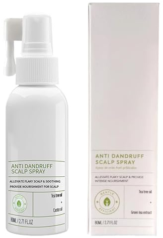 Tyinerc Anti-Juckreiz Kopfhautspray - Fettfreie beruhigende Flüssigkeit,80ml Spray bei trockener gereizter Haut - Für Trockene Empfindliche Und Fettige Kopfhaut Für Männer Und Frauen