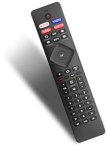 Replacement for Philips Smart TV Remote Control,Universal for Philips 4K UHD Android Smart TVs Black