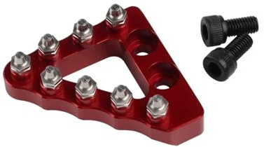 Pédale Repose Pied Moto pour Beta RR 50 RR50 pour Sherco 50 SM 50cc Accessoires Moto Pédale Frein Arrière Repose-Pieds Plaque Pointe Cale Pied Moto(Red)
