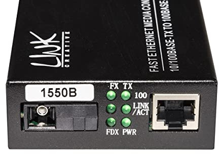 LINK lkmcwd Paar Media Converter 10/100Base-T zu 100Base-FX Singlemode WDM 1 Faser bidirektionale 1310/1550nm