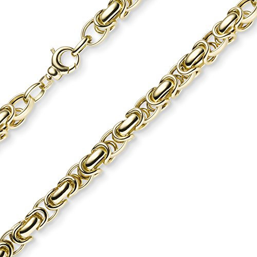7mm Königskette aus 585 Gold Gelbgold Kette Halskette 55cm rund abgerundet