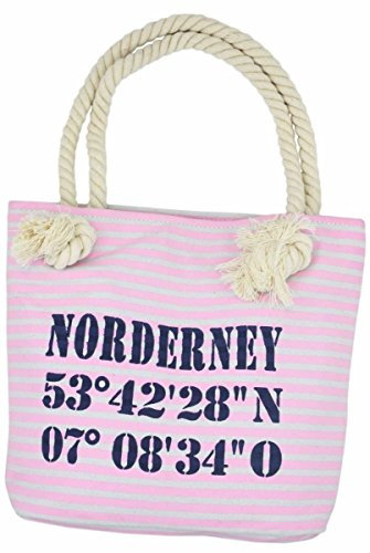 Sonia Originelli XS Shopper Norderney Shopper Tasche Koordinaten Farbe Rosa-Marine